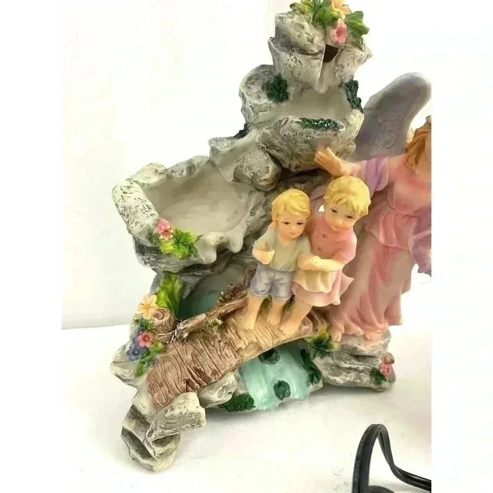 Montefiori Collection Figurine Angel Guarding Children Religious‎ Water Fountain - Picture 3 of 16